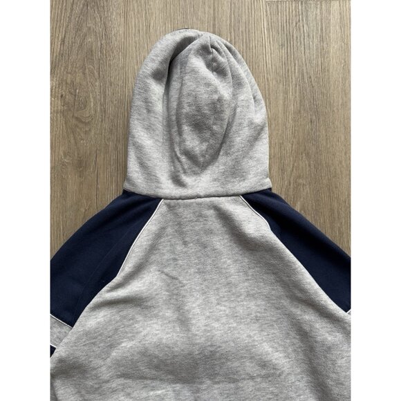 Rare Vintage 80s Nike Swoosh Full Zip Sweater Hoodie Youth Kids XL Gray Blue - Picture 11 of 16